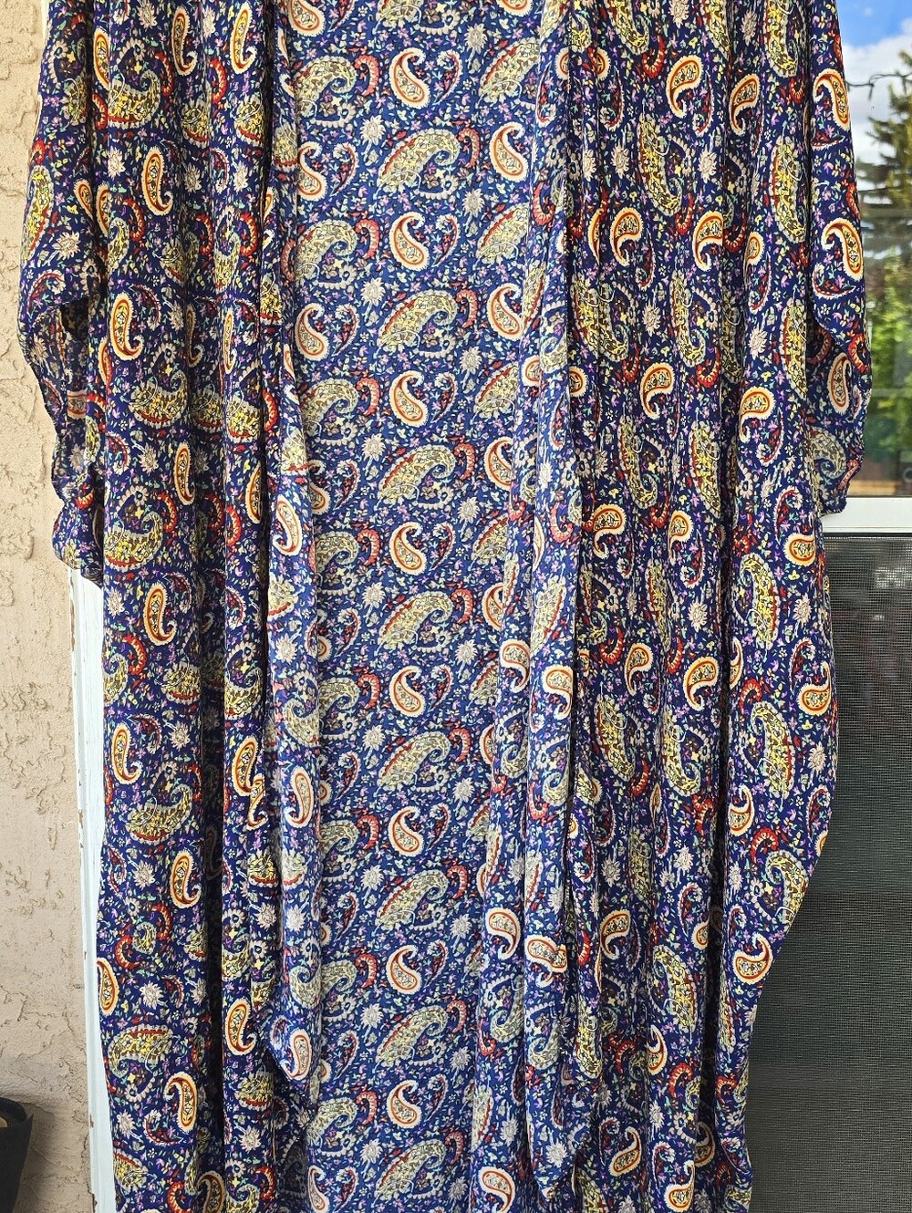 Navy Paisley Kimono - Classic Pattern